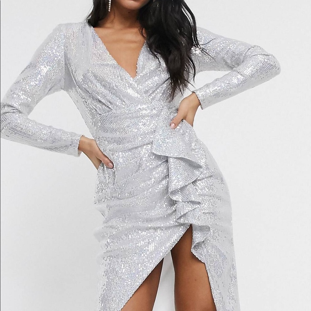 Silver sparkly dress